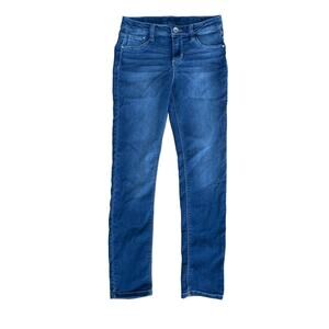 Member's Mark Knit Denim Jeans Girls Blue Adjustable Waist, Straight Leg 10/12